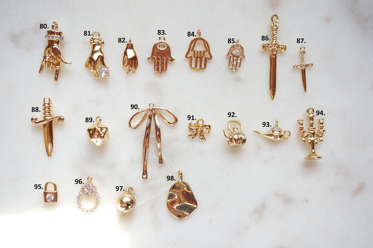 Build Your Own DIY gold Charm Necklace