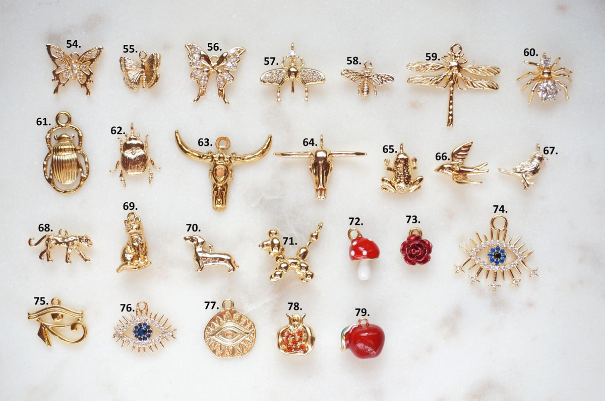 Build Your Own DIY gold Charm Necklace