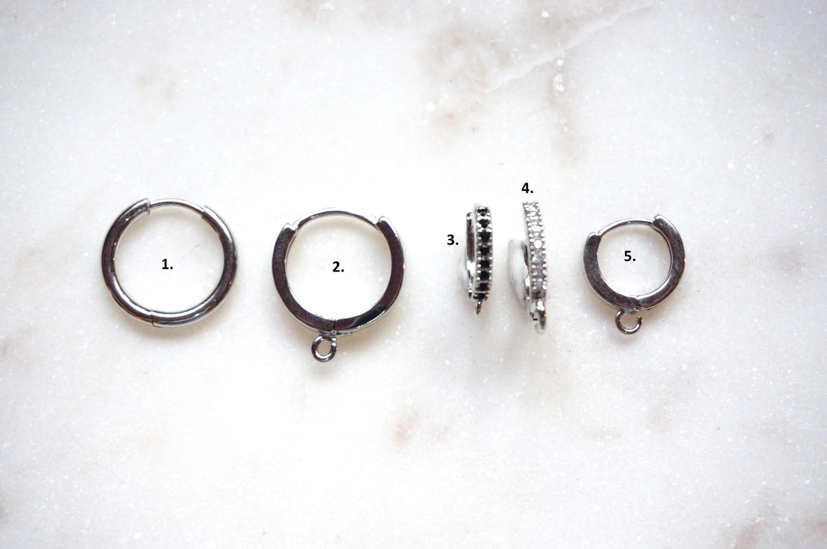 Build Your Own Silver DIY Charm Earrings / Hoops / Hooks / Studs
