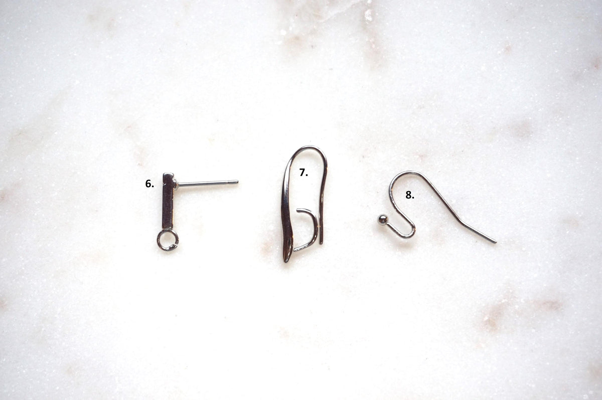 Build Your Own Silver DIY Charm Earrings / Hoops / Hooks / Studs