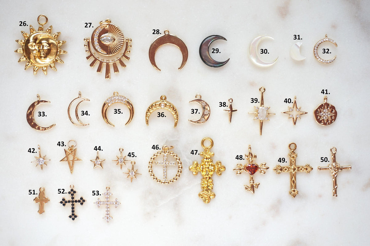 Build Your Own DIY gold Charm Necklace