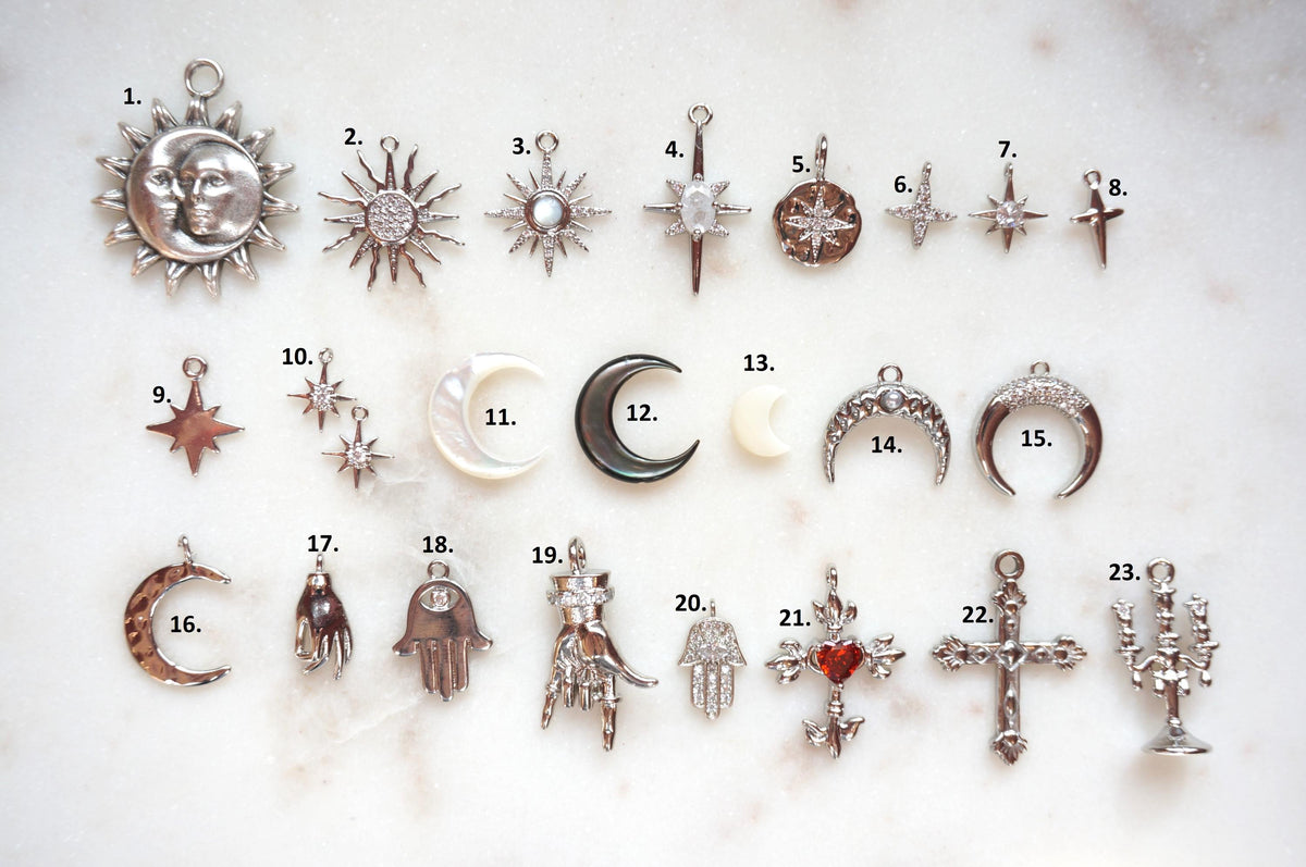 Build Your Own DIY Silver Charm Necklace