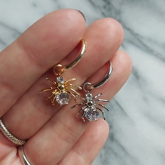 Spider Huggie Hoop SINGLE earring