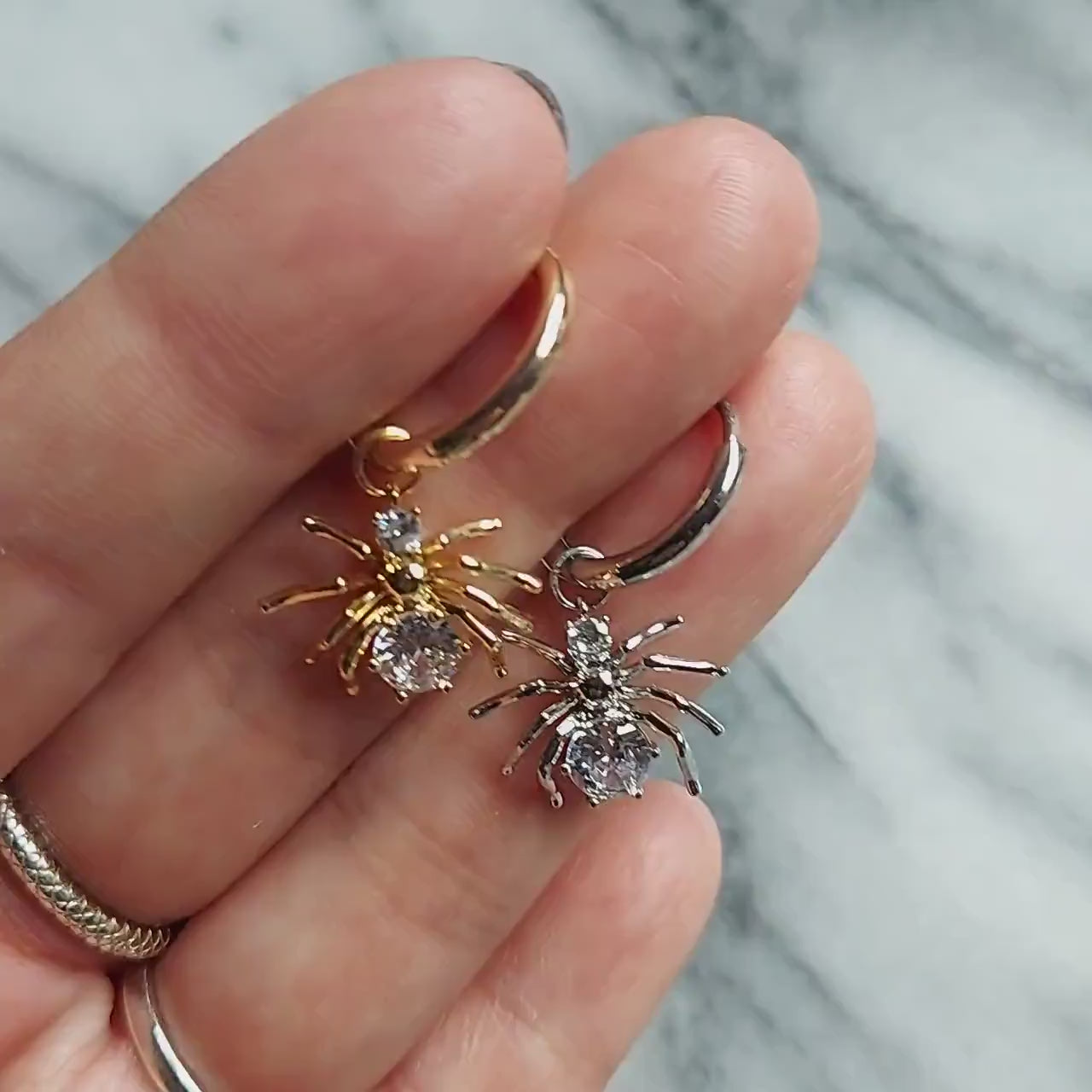 Spider Huggie Hoop SINGLE earring