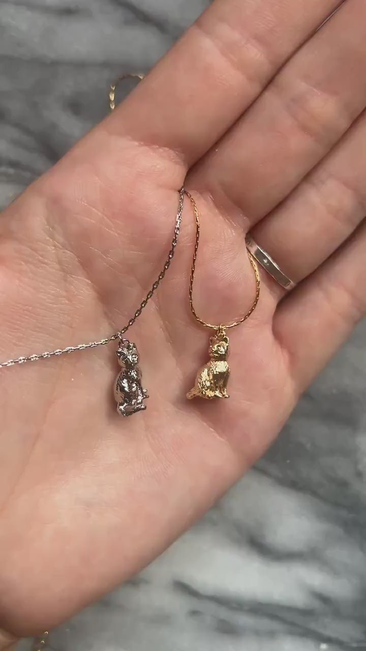NEKO Gold/Silver Dainty Cat Necklace