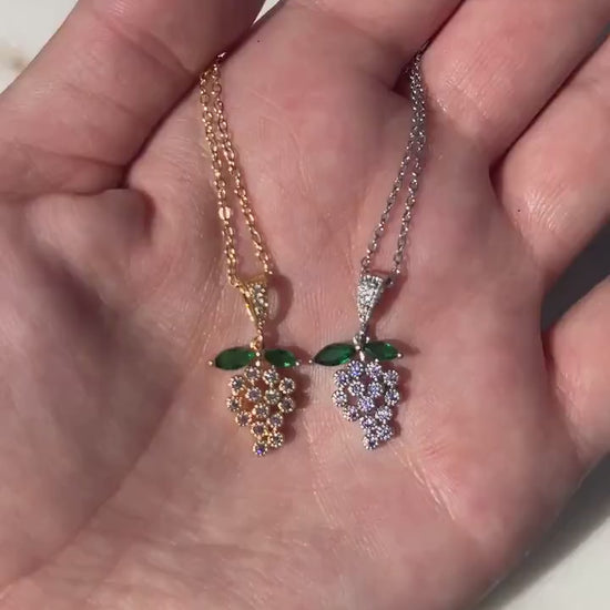 Grape Dainty Fruit Necklace