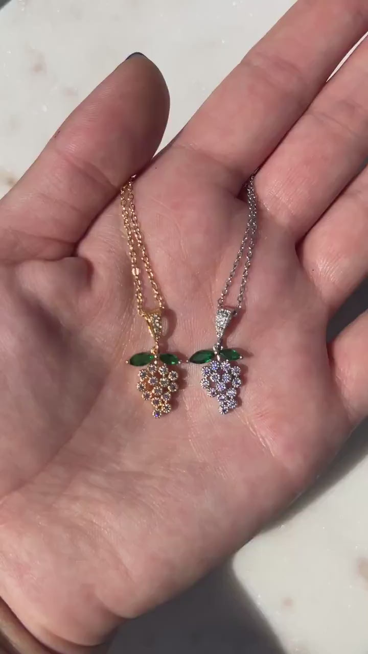 Grape Dainty Fruit Necklace