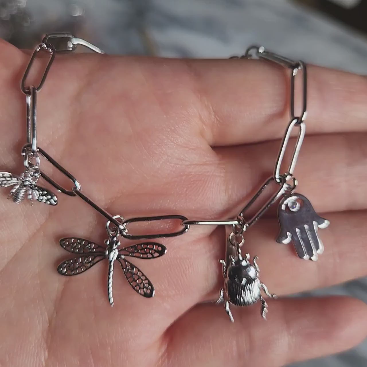Build Your Own DIY Silver Charm Bracelet