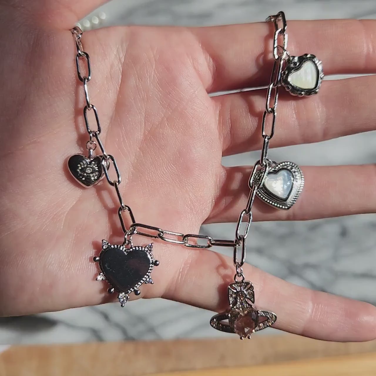 Build Your Own DIY Silver Charm Necklace