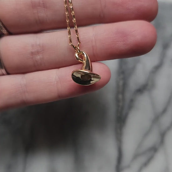 MINERVA Witch Hat Gold Plated  Necklace
