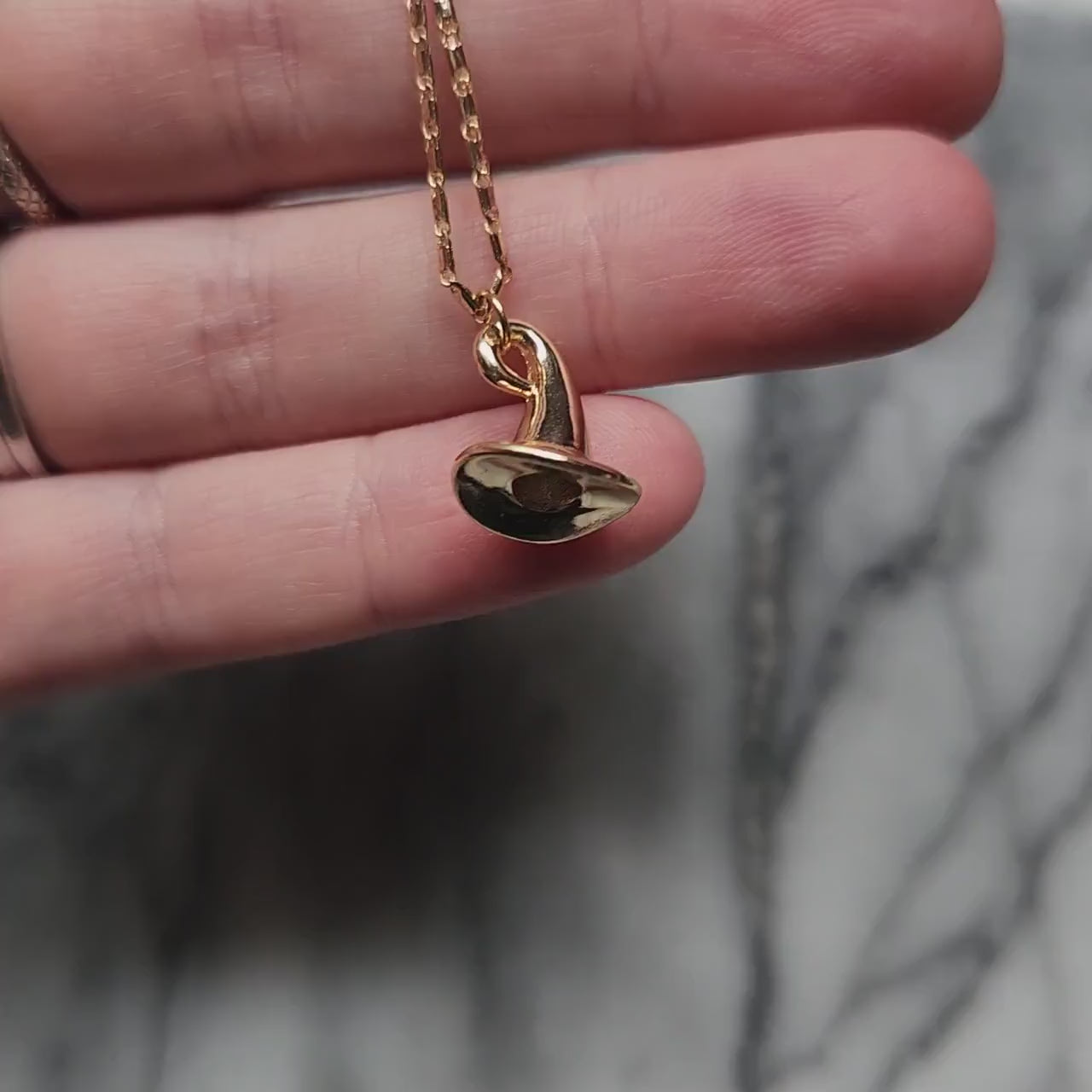 MINERVA Witch Hat Gold Plated  Necklace