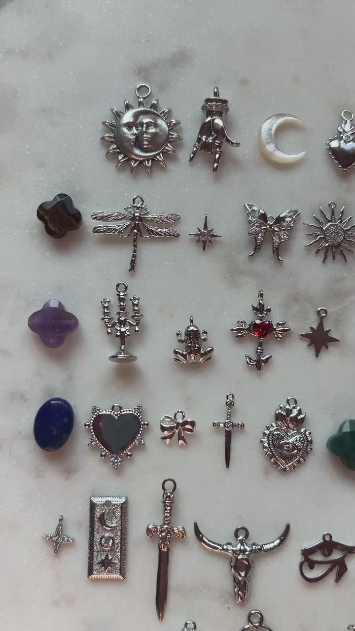 Build Your Own Silver DIY Charm Earrings / Hoops / Hooks / Studs