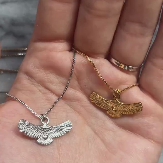 Nekhebet Gold/Silver Eagle Necklace