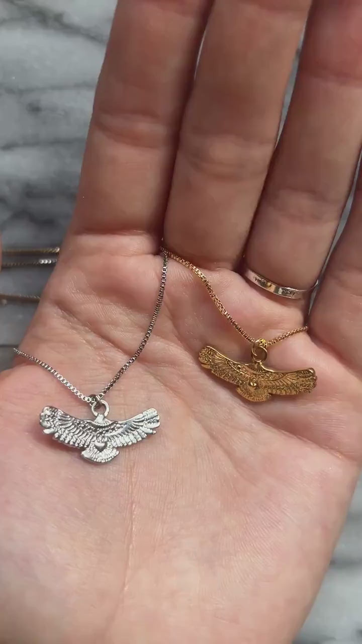 Nekhebet Gold/Silver Eagle Necklace