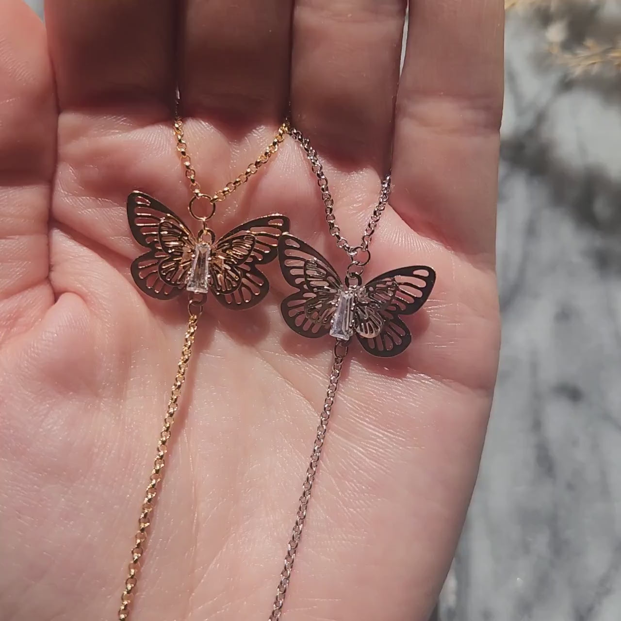 Butterfly gold/silver hand chains / fairy festival hand chain / Fairycore hand chain