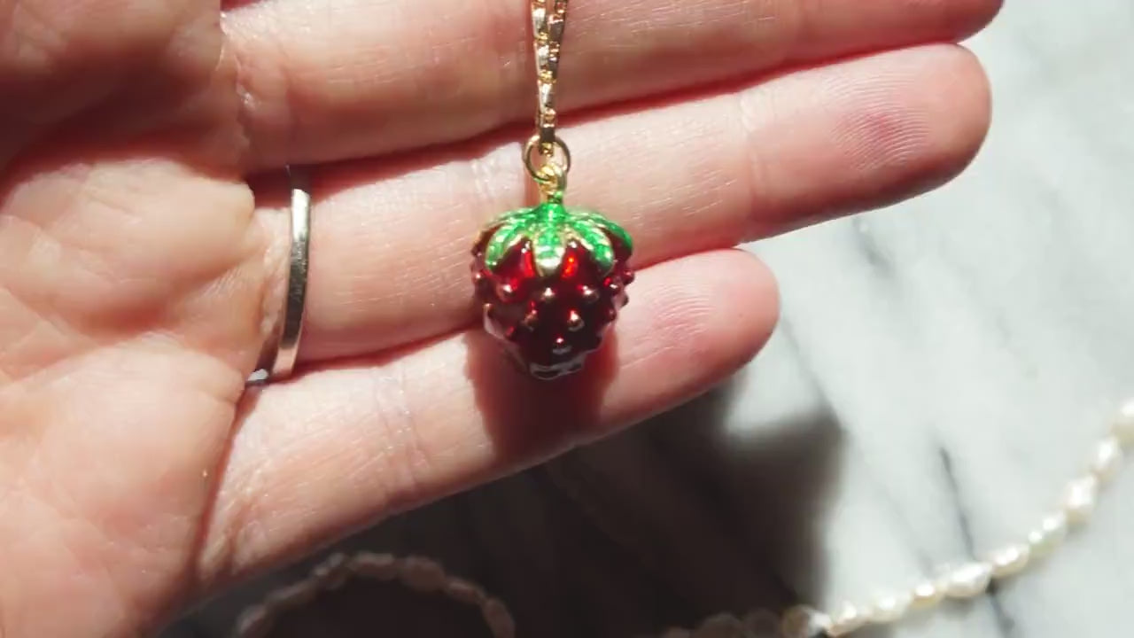 ICHIGO Strawberry Gold Necklace / Summer Necklace
