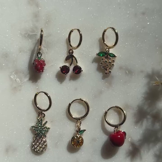 Juicy Fruit Dainty Huggie Hoop Earring Single