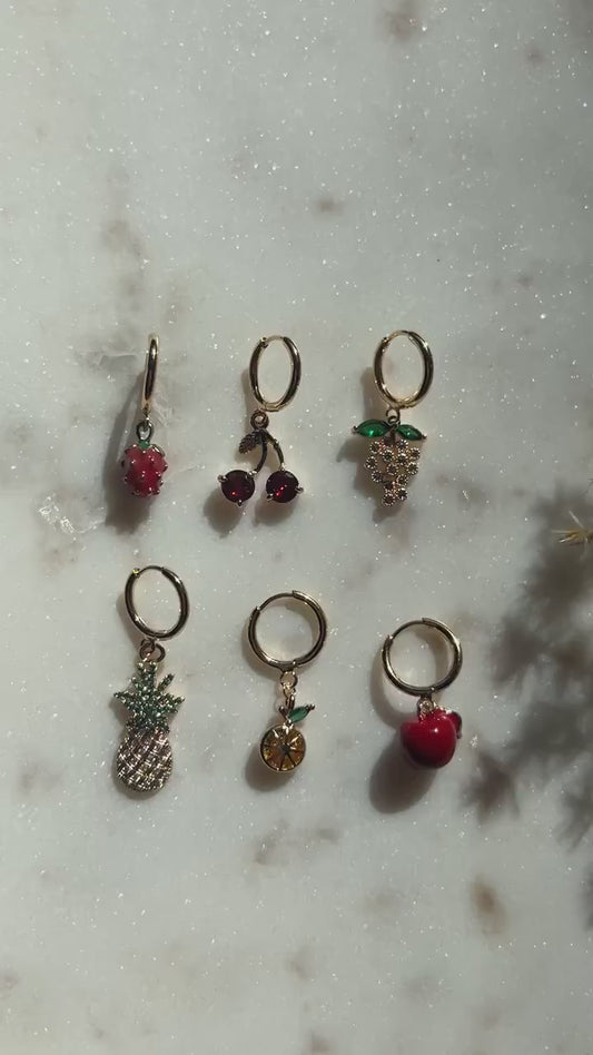 Juicy Fruit Dainty Huggie Hoop Earring Single