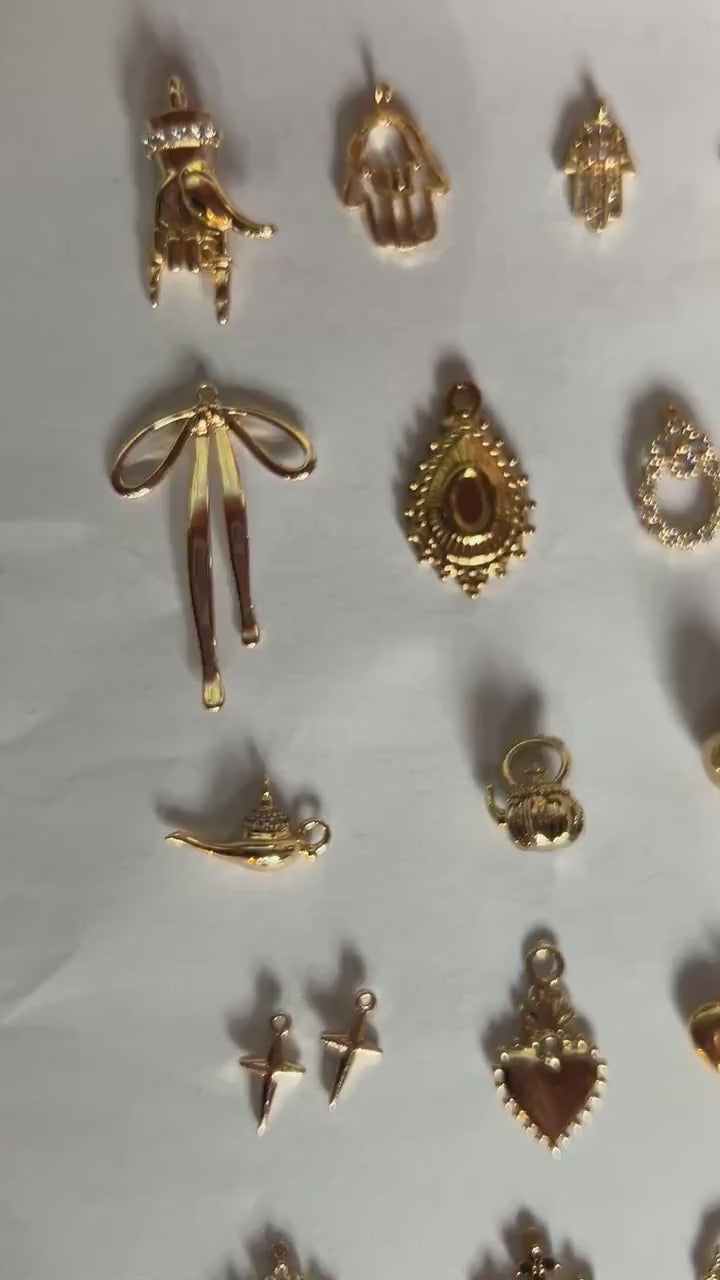 Build Your Own Gold DIY Charm Earrings / Hoops / Hooks / Studs
