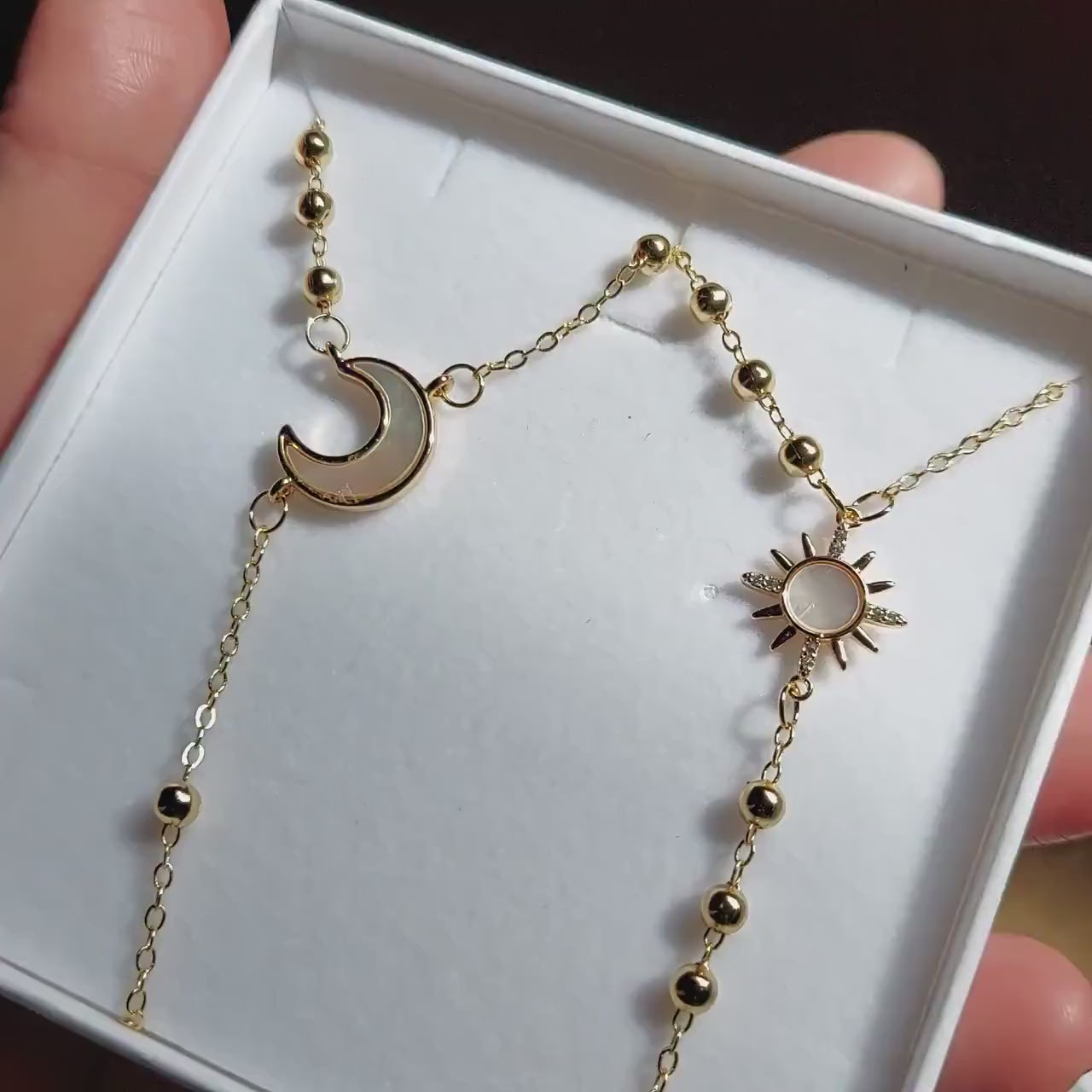 Moon and Sun 18k Gold / Silver Plated Body Chain / Festival body chain