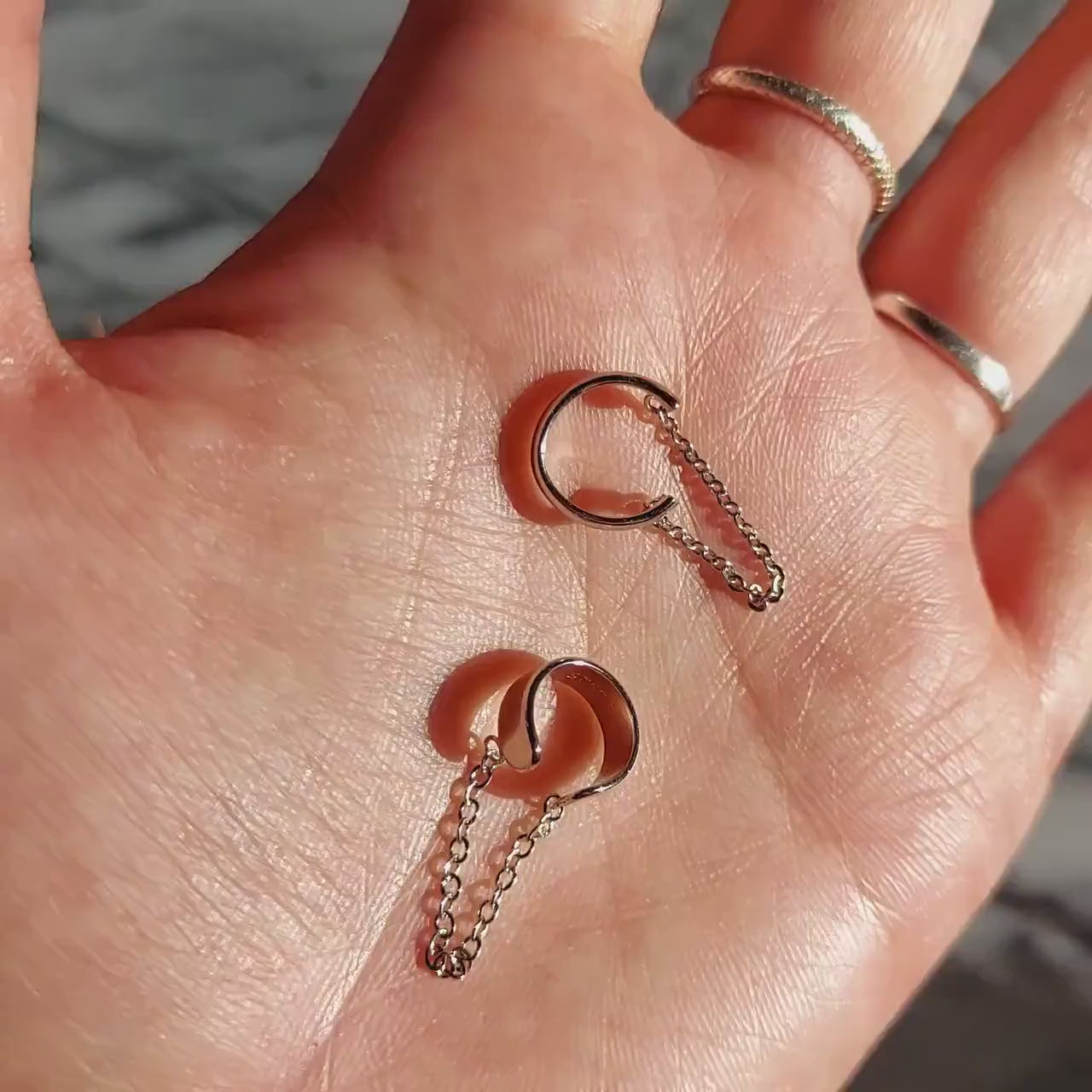 Minimal Sterling Silver Chain Cuff