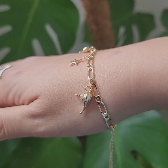 Build Your Own DIY Gold Charm Bracelet