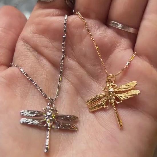 Gold/Silver Dragonfly Dainty necklace / Egyptian Dragonfly Necklace