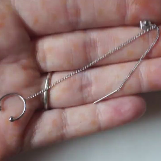 CATENA Silver Ball Stud, Threader and Cuff