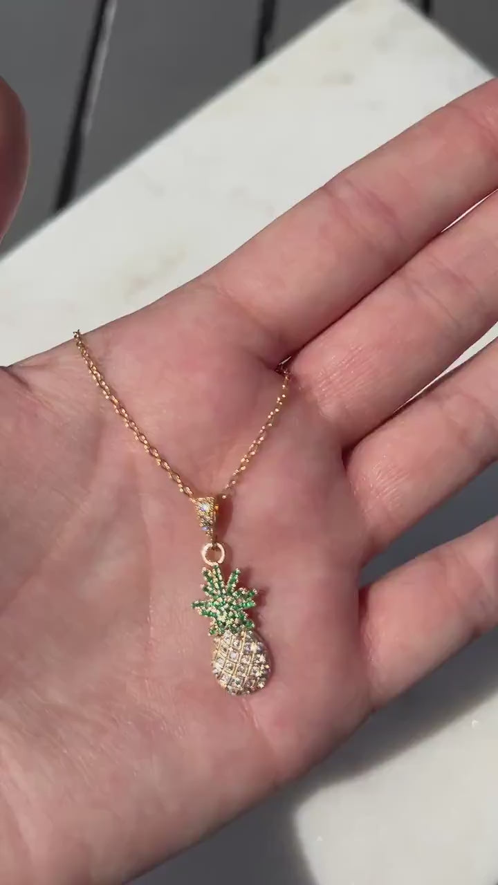 Pineapple Dainty Fruit Necklace