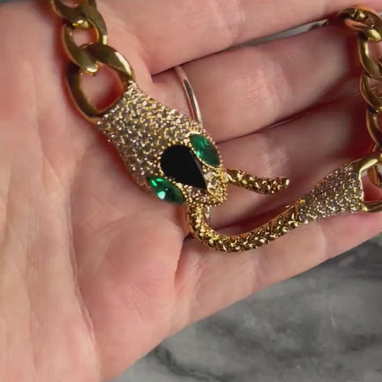 Euryale Gold Snake Necklace