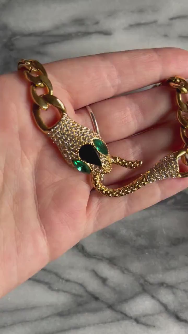 Euryale Gold Snake Necklace