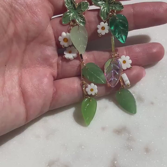 FLORA Flower Vine Stud Earrings