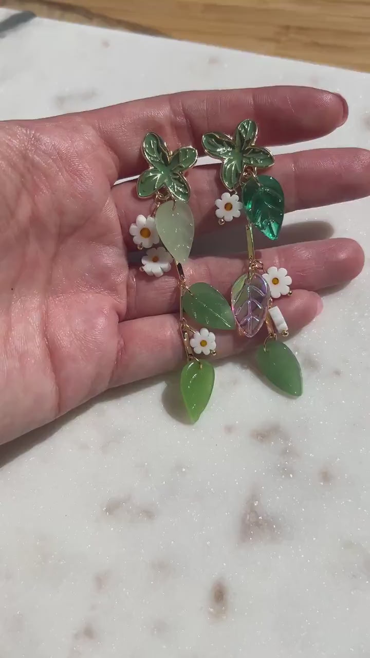FLORA Flower Vine Stud Earrings