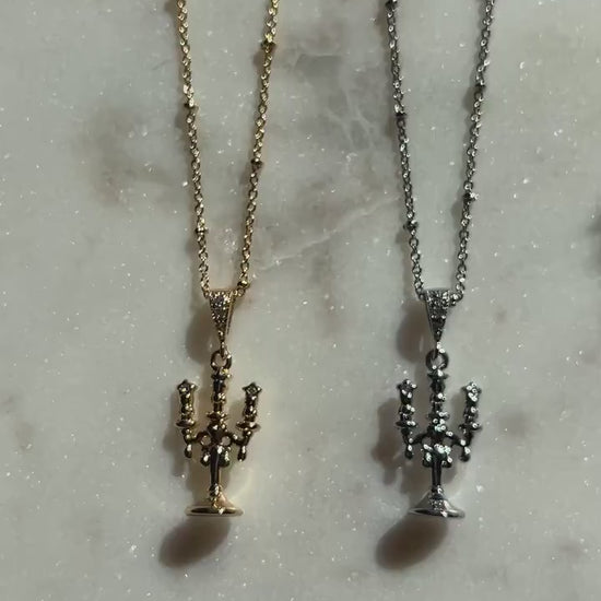 Lumière Dainty Candelabra Gold/Silver Necklace