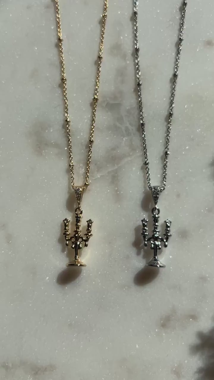 Lumière Dainty Candelabra Gold/Silver Necklace
