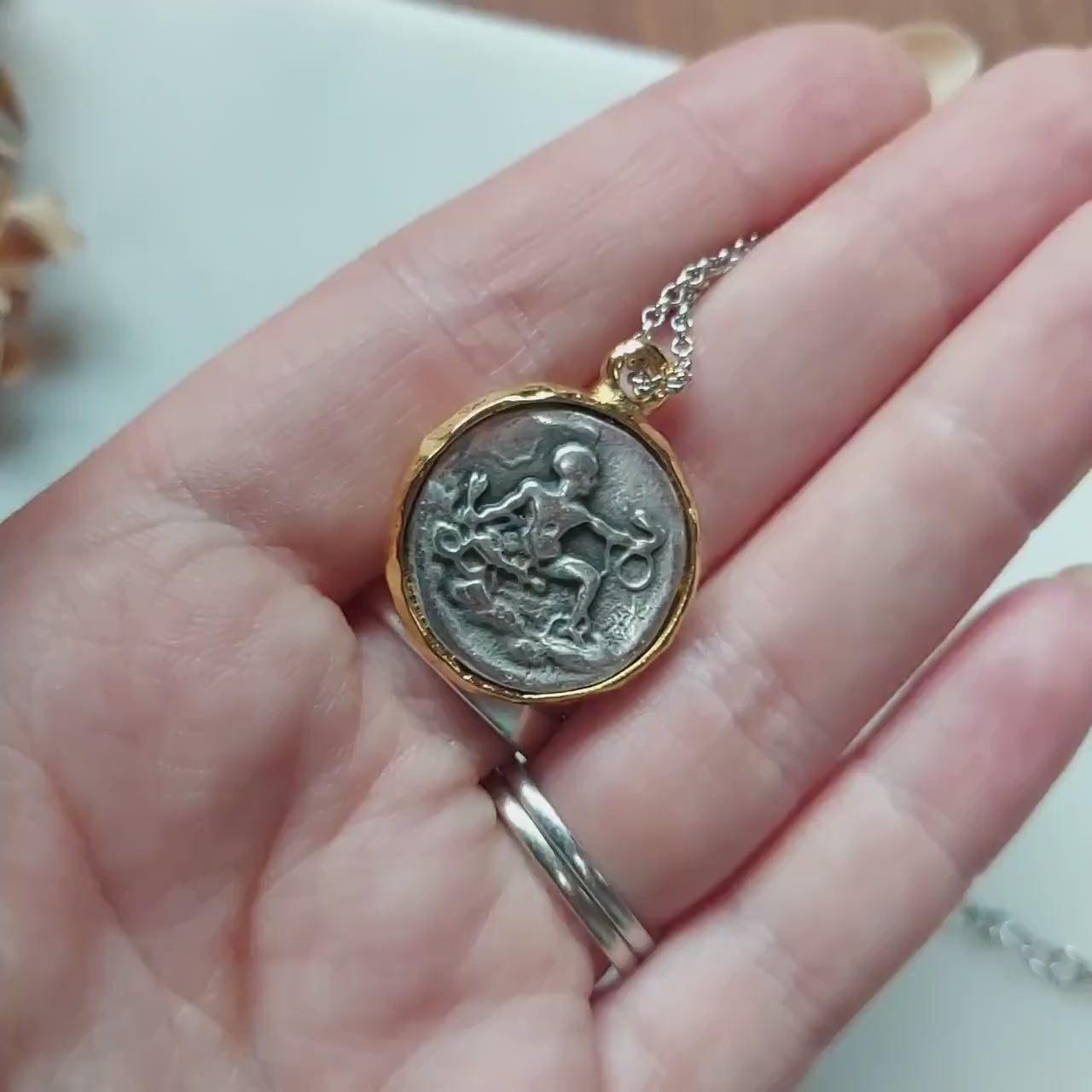 NASSAU Gold and Silver Coin Necklace