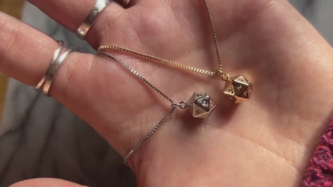 D20 Gold/Silver Plated Necklace