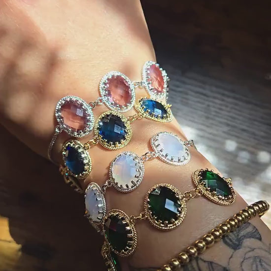 Gold/Silver Crystal Adjustable bracelets