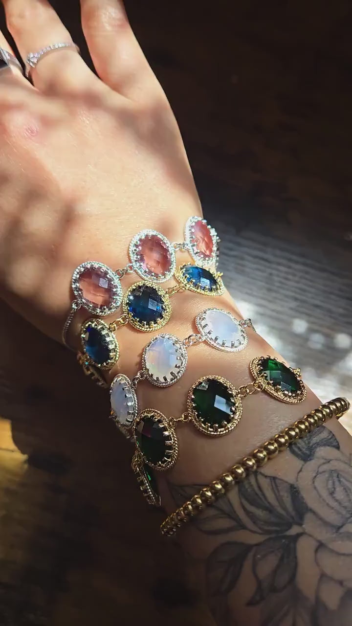 Gold/Silver Crystal Adjustable bracelets